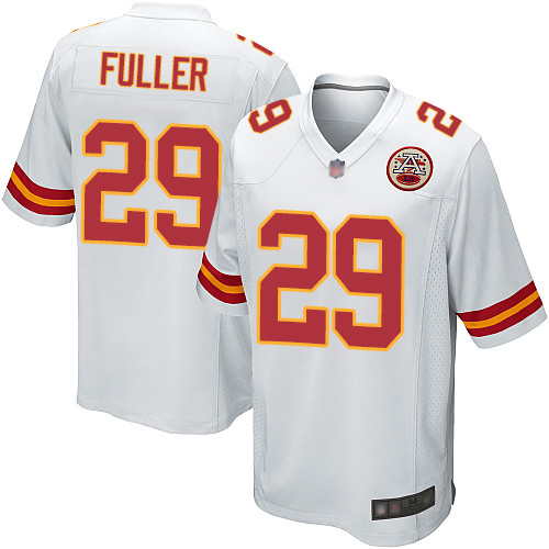 Men Kansas City Chiefs #29 Fuller Kendall Game White Football Nike NFL Jersey